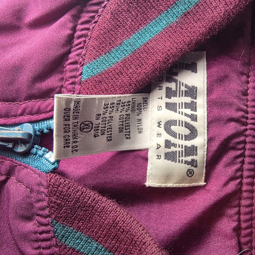 vintage 1980s/1990s Lavon Sportswear colorblock windbreaker jacket Xl I2 - Picture 2 of 5